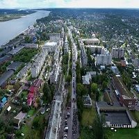 Вид сверху города Балахны